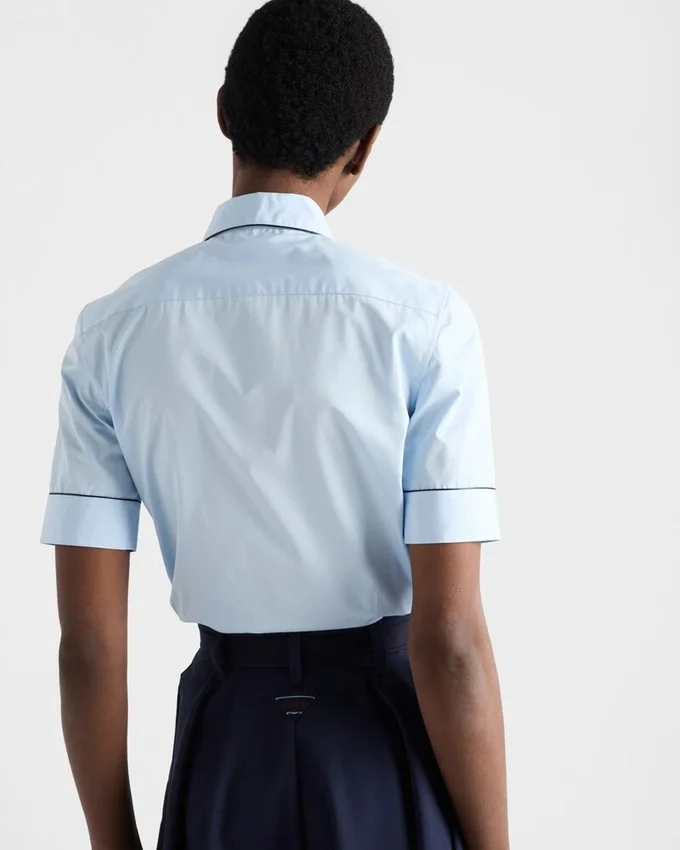 Kortärmad poplin-skjorta Kortärmad poplin-skjorta