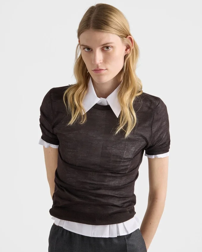 Kortärmad poplin-skjorta Kortärmad poplin-skjorta