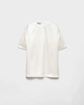 Kortärmad satinblus