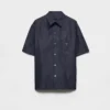 Kortärmad skjorta i chambray-denim Kortärmad skjorta i chambray-denim