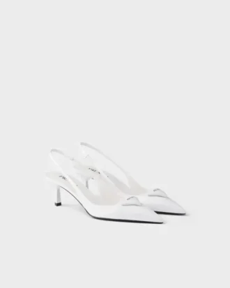 Lackade slingback-pumps