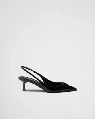 Lackade slingback-pumps