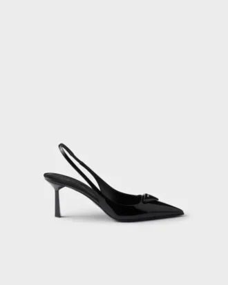 Lackade slingback-pumps