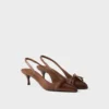 Läderslingbackpumps Läderslingbackpumps