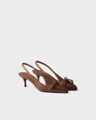 Läderslingbackpumps Läderslingbackpumps