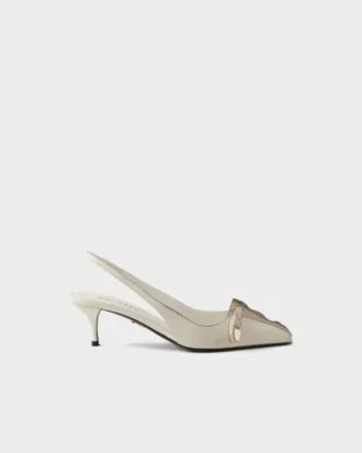 Läderslingbackpumps Läderslingbackpumps