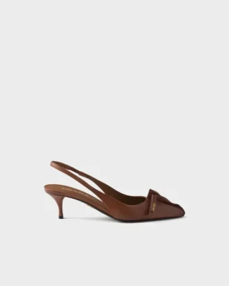 Läderslingbackpumps Läderslingbackpumps