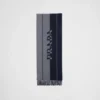 Liten ullscarf med jacquardlogotyp Liten ullscarf med jacquardlogotyp