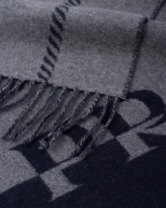 Liten ullscarf med jacquardlogotyp