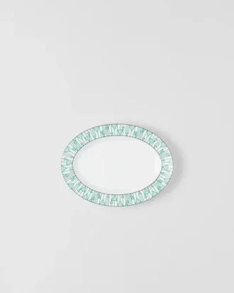 Litet serveringsfat i porslin – Vienna Green