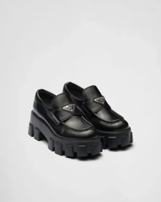 Loafers i borstat läder, Monolith