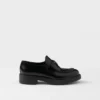 Loafers i chokladbrunt borstat läder Loafers i chokladbrunt borstat läder