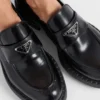 Loafers i chokladbrunt borstat läder Loafers i chokladbrunt borstat läder