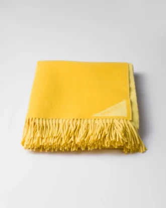 Lätt jacquardpläd i ull och kashmir