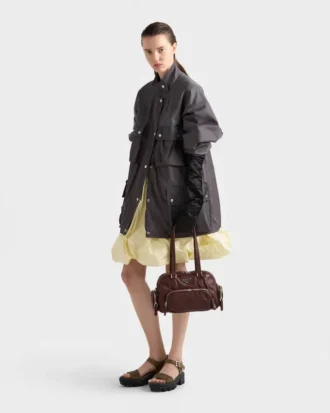 Medium läderväska med handtag