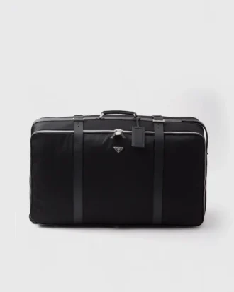 Medium resväska i Re-Nylon och Saffiano-läder