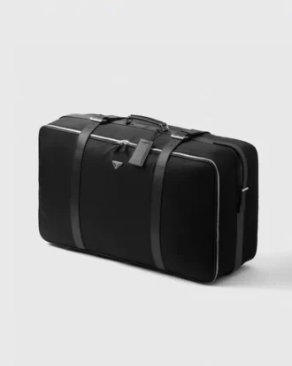 Medium resväska i Re-Nylon och Saffiano-läder