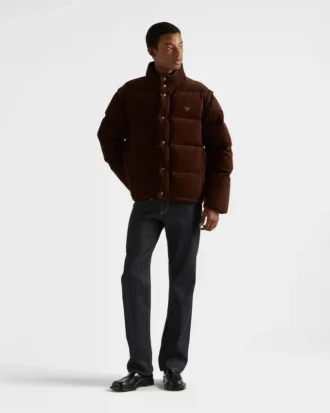 Mellantjock dunjacka i corduroy
