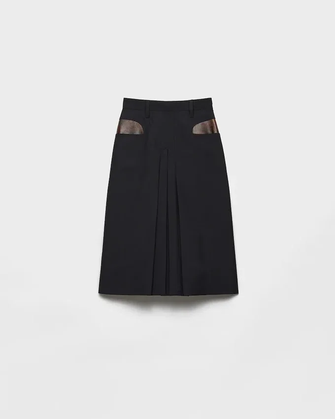 Midi-kjol i kid mohair Midi-kjol i kid mohair