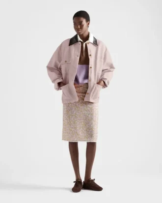 Midikjol i Re-Nylon med blommönster Midikjol i Re-Nylon med blommönster