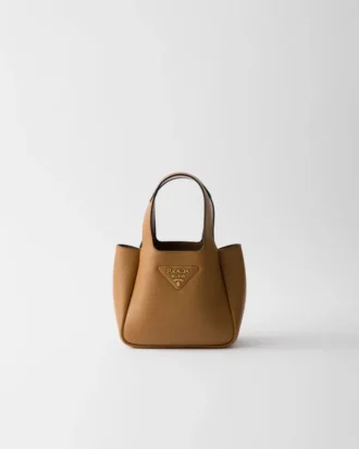 Mini-handväska i läder