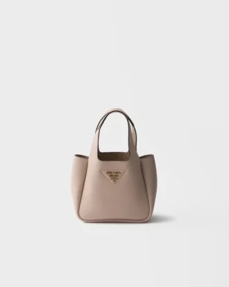 Mini-handväska i läder