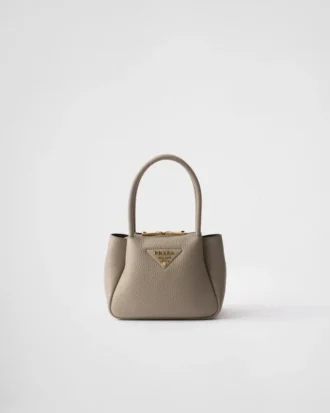 Mini-handväska i läder