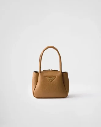 Mini-handväska i läder