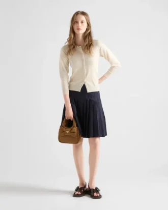 Mini-vadderad Re-Nylon-väska med rosett