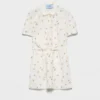Miniklänning i poplin med blommönster Miniklänning i poplin med blommönster