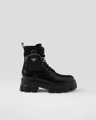Monolith Combat Boots i läder och Re-Nylon med påse