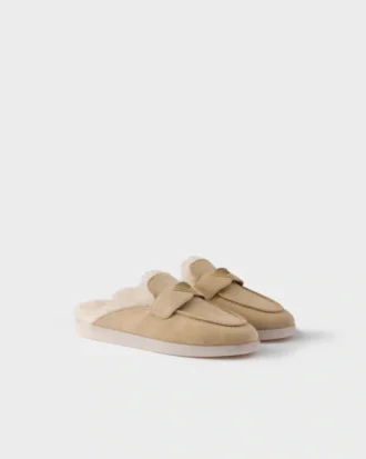 Mules i mocka och fårskinn