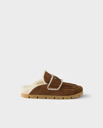 Mules i mocka och fårskinn