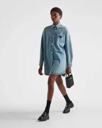 Oversized skjorta i ekologisk denim