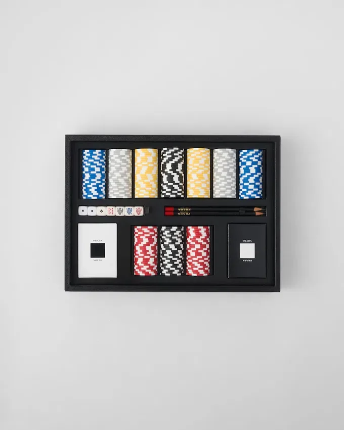 Pokerset i Saffiano-läder Pokerset i Saffiano-läder