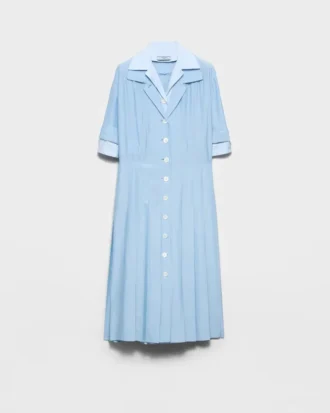 Ponga och poplin skjortklänning