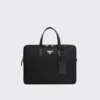 Portfölj i Re-Nylon och Saffiano-läder Portfölj i Re-Nylon och Saffiano-läder