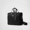 Portfölj i Re-Nylon och Saffiano-läder Portfölj i Re-Nylon och Saffiano-läder