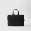 Portfölj i Re-Nylon och Saffiano-läder