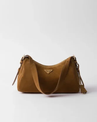 Prada Aimae Medium axelväska i mocka