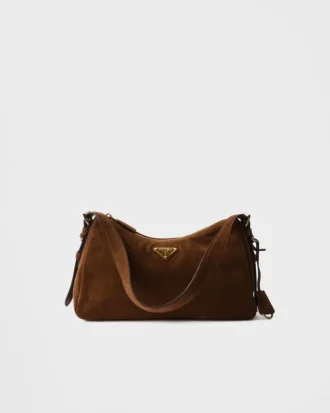 Prada Aimae Medium axelväska i mocka