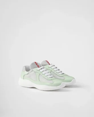 Prada America’s Cup Biker-sneakers i tyg