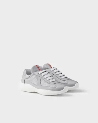 Prada America’s Cup Biker-sneakers i tyg