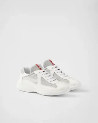 Prada America’s Cup Biker-sneakers i tyg