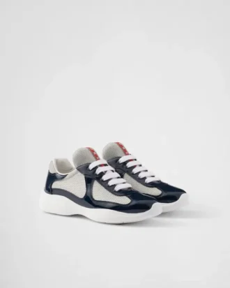 Prada America’s Cup Biker-sneakers i tyg