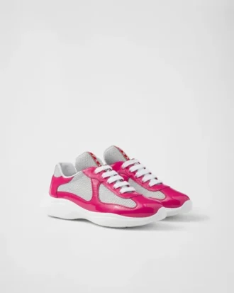 Prada America’s Cup Biker-sneakers i tyg