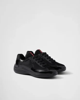 Prada America’s Cup Biker-sneakers i tyg