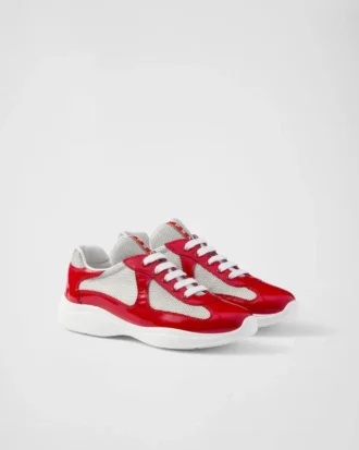 Prada America’s Cup Biker-sneakers i tyg