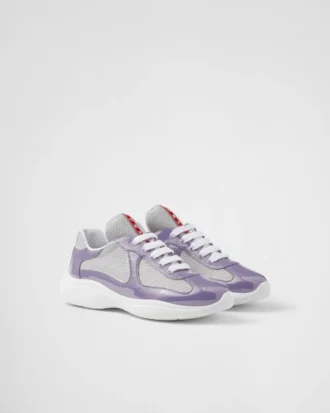 Prada America’s Cup Biker-sneakers i tyg