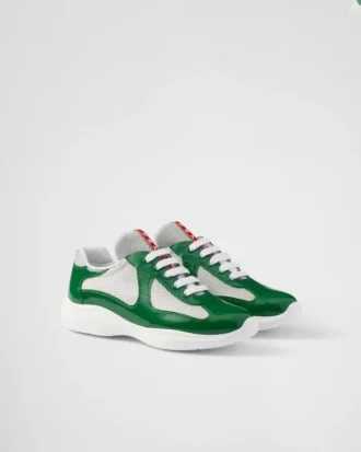 Prada America’s Cup Biker-sneakers i tyg